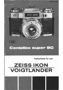 Zeiss Ikon Contaflex Super BC manual. Camera Instructions.